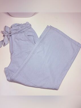 Banana Republic Light Blue Wide-Leg Paperbag Jeans